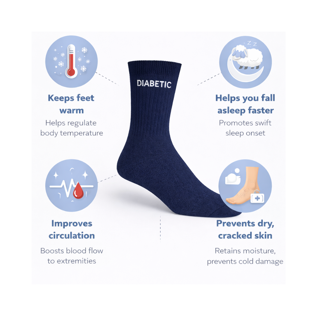 Diabetic Padded Socks for Neuropathy–Seamless,Non-Binding Comfort for Sensitive Feet