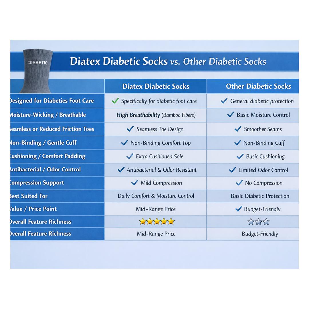 Diabetic Bedtime Socks with Aloe Vera – Soft Circulation Support for Diabetic Feet