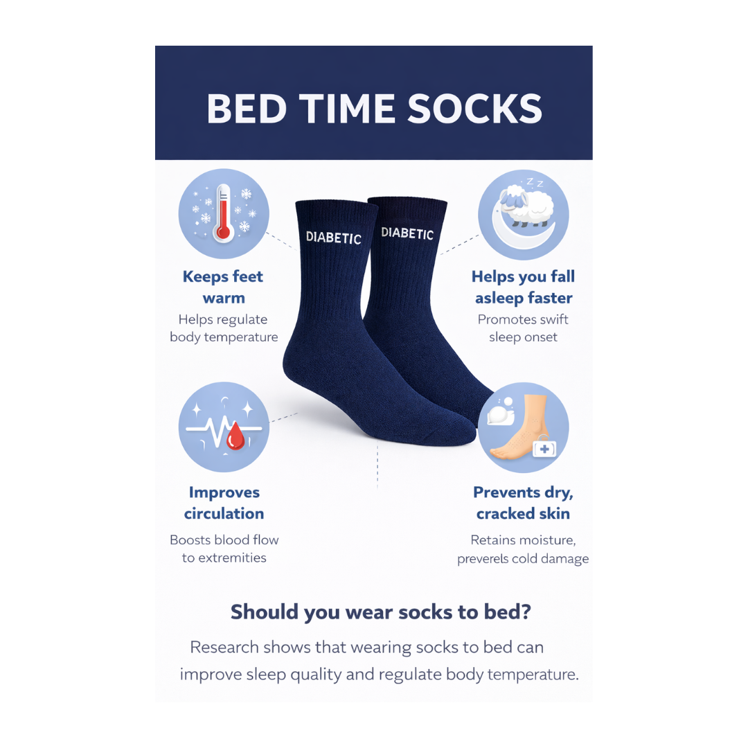 Diabetic Bedtime Socks with Aloe Vera – Soft Circulation Support for Diabetic Feet