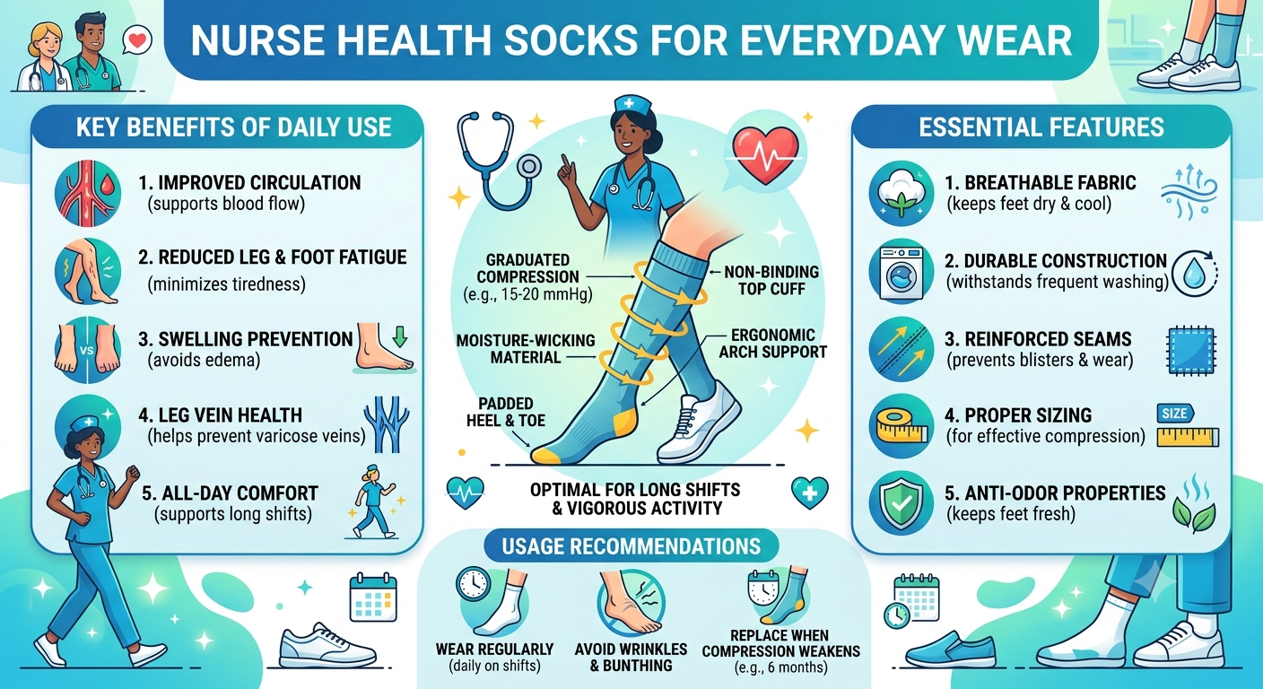 Diatex Nurse Socks —  Aloe Infused Fragrant Health Socks for Nurses, Doctors & Healthcare Professionals | Cushioned Socks Everyday Wear